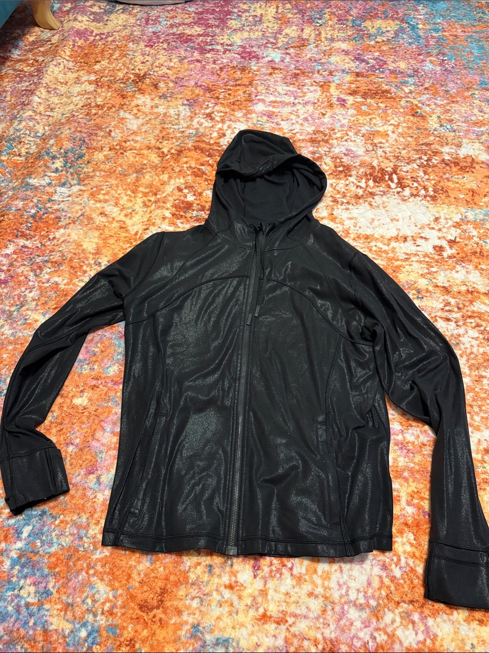 lululemon athletica Black Hooded Zip Scuba